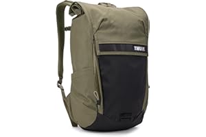 Thule Paramount Bike Commuter Backpack - 20L Capacity - Adjustable fit - 16" Padded Laptop Sleeve and 11" Tablet Pocket - Rolltop Closure - Side Phone Pocket - Taillight Loop