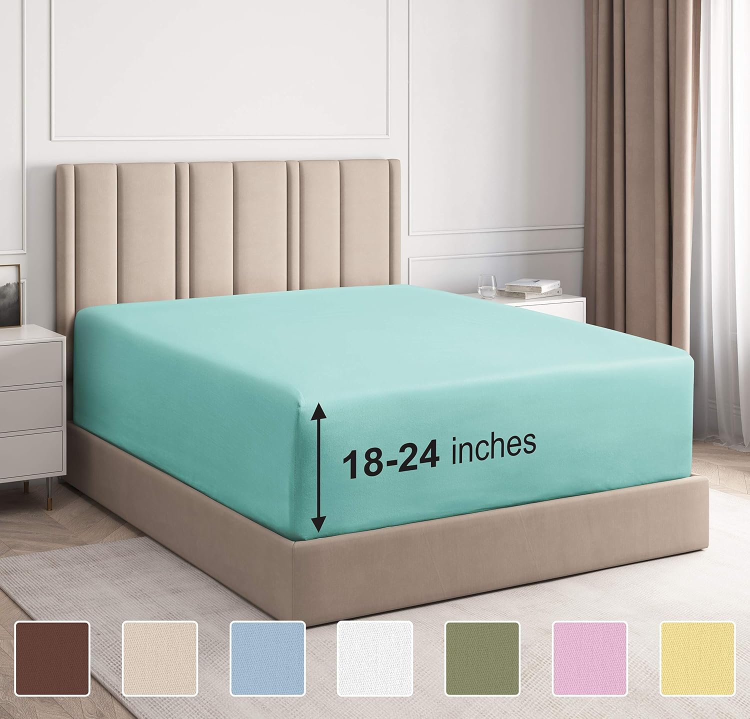 Extra Deep Pocket Fitted Sheet Single Fitted Sheet Only