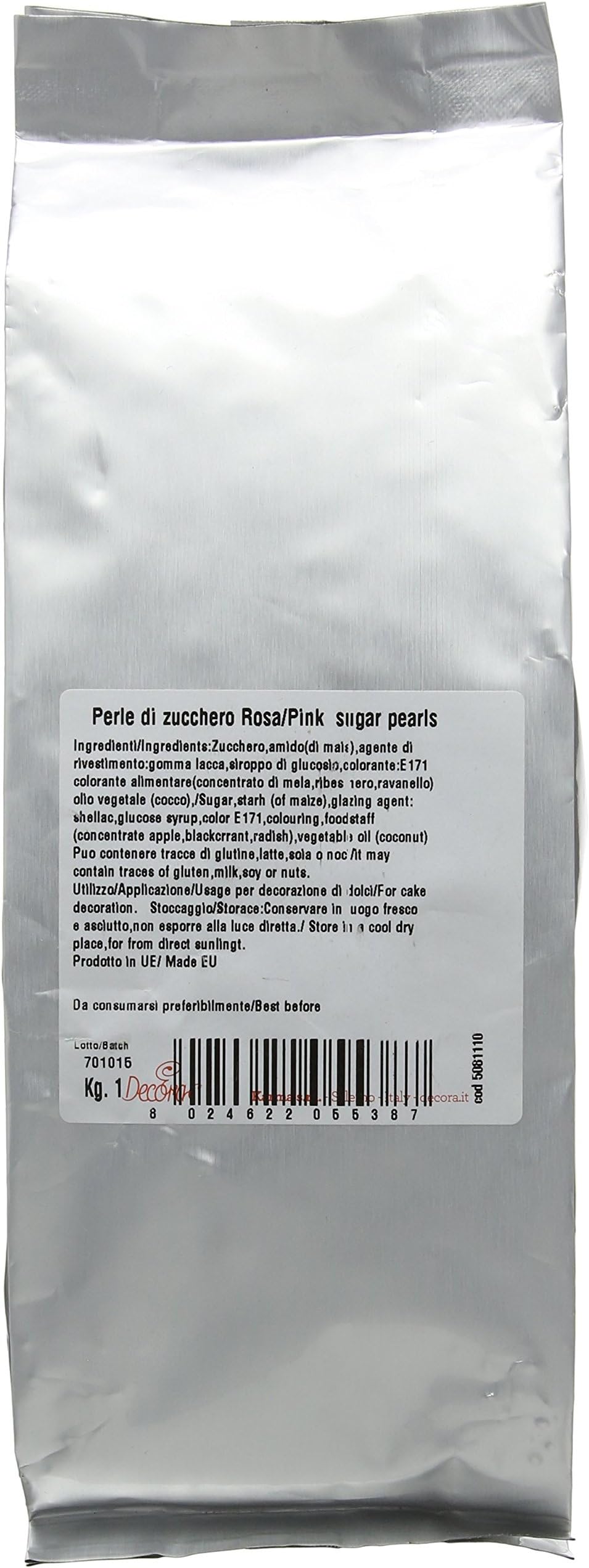 Decora 5081110 Pink Sugar Pearls 1 Kg