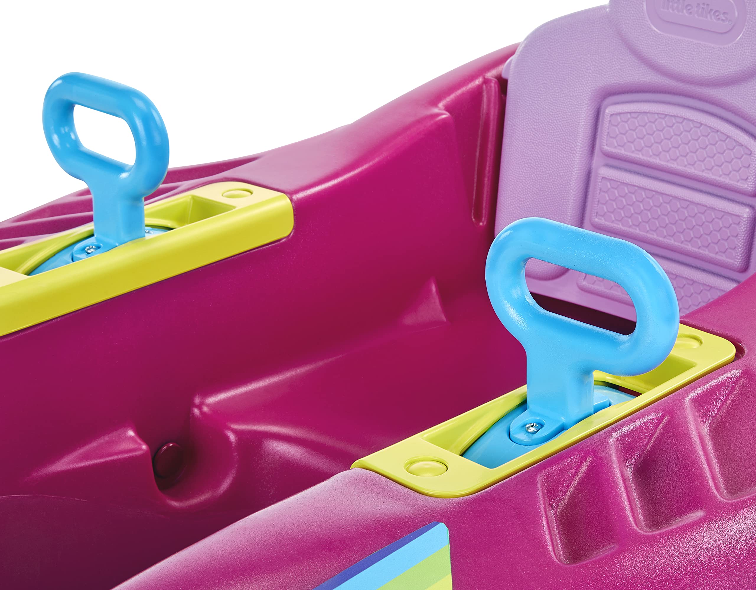 Little Tikes Jett Car Racer Pink, Ride On Car with Adjustable Seat Back, Dual Handle Rear Wheel Steering, Racing Control, Kid Powered Fun, Great Gift for Kids, Toys for Girls Boys Ages 3-10 Years, Large, Muticolor
