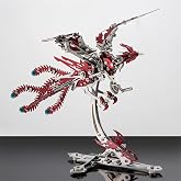 LONGPIN 3D Metal Puzzles for Adults, Mechanical Phoenix Bird Model Kit | DIY 18K gold-plated metal model kits for adults. Challenging mythical bird puzzle. Premium executive office desk decor gift