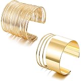 Bangle Bracelet For Women Open Wide Wire Bracelets Gold Wrist Cuff At