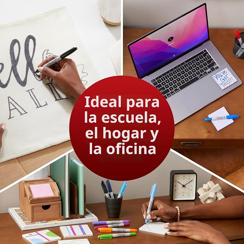Marcador Permanente de Duas Pontas | Dicas Finas e Ultrafinas | Cor Preto | Caixa de 12 marcadores | Material escolar ideal