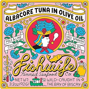 Fishwife Albacore Tuna in Olive Oil 1-Pack (3.2 Ounce)| MSC-Certified Sustainable Seafood, High Protein, Gluten Free | Handpa