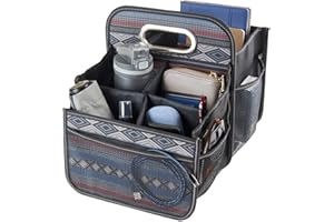 High Road Car Seat Organizer with Cup Holders - Front Passenger Seat Organizer or Back Seat Organizer for Kids with Easy Carry Handle - Multipurpose Car Storage Bin for Cars, SUVs and Trucks