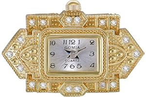 JewelryWe Novelty Finger Watch Silver Gold Plated Adjustable Ring Watch Square Dial Quartz Watch Rings, for Mothers Day for C
