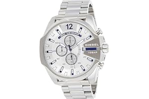 Diesel Mega Chief Stainless Steel Men's Watch with Analog or Digital Movement