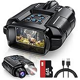 Diyimin 4K Night Vision Goggles for Adults, 2000FT Infrared Night Vision Binoculars with Tactical Light, 8X Digital Zoom for Outdoor, Camping and Travel