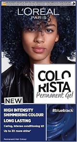L'Oréal Colorista Permanent Gel Hair Dye Blue Black 3x Shine