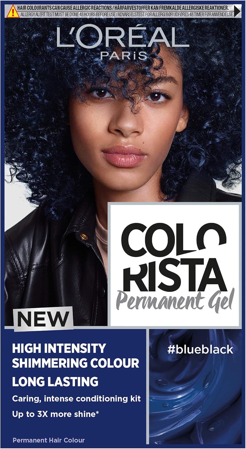 L'Oréal Colorista Permanent Gel Hair Dye Blue Black 3x Shine
