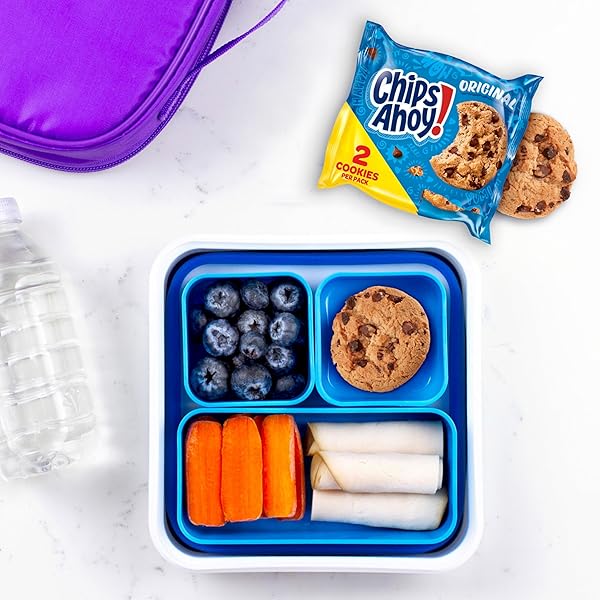 CHIPS AHOY! COOKIES VARIETY PACK, ORIGINAL CHOCOLATE CHIP, CHEWY CHOCOLATE CHIP WITH REESE’S PEANUT BUTTER CUPS & CHEWY HERSHEY’S FUDGE FILLED SOFT COOKIES, 50 SNACK PACKS (2 COOKIES PER PACK)