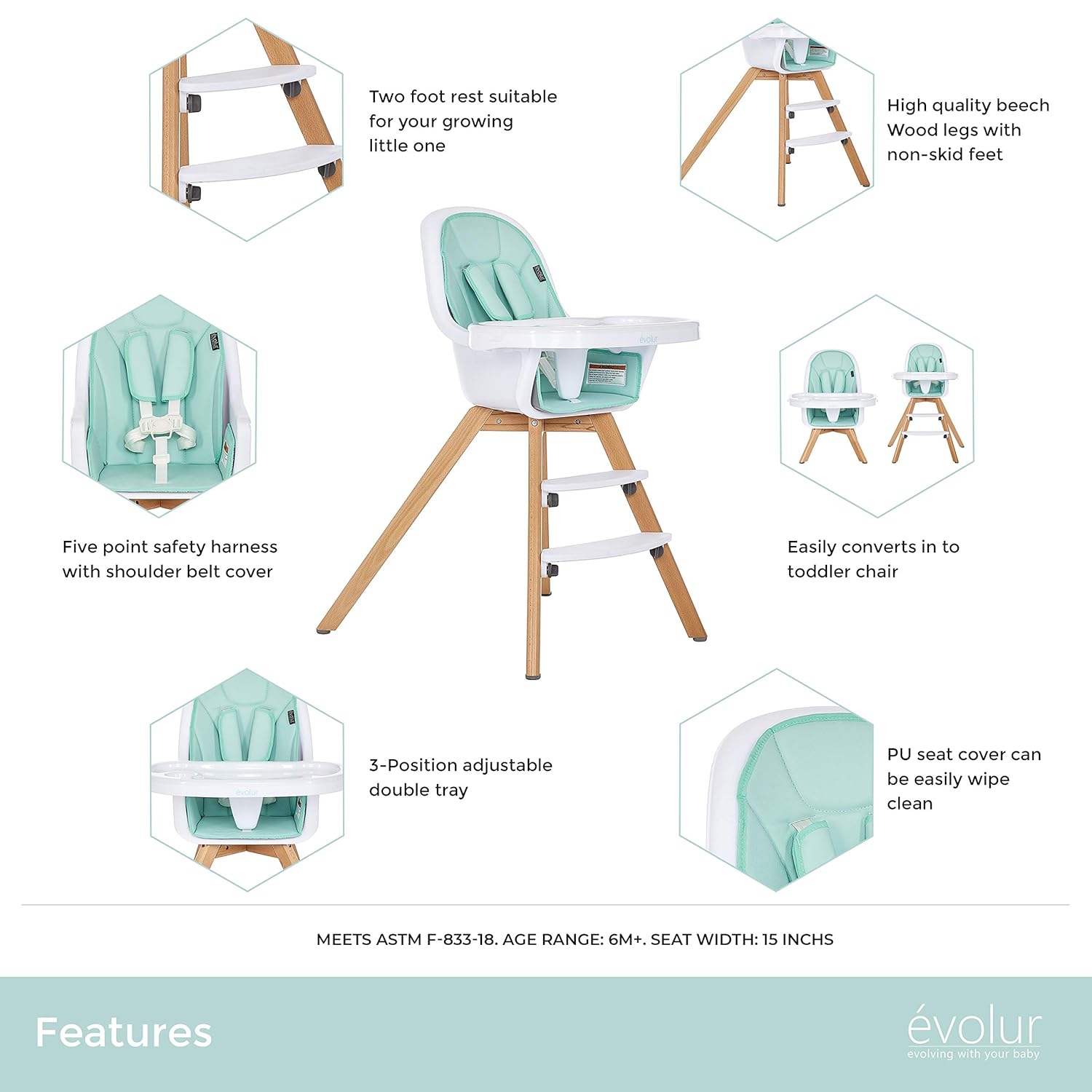 evolur zoodle high chair