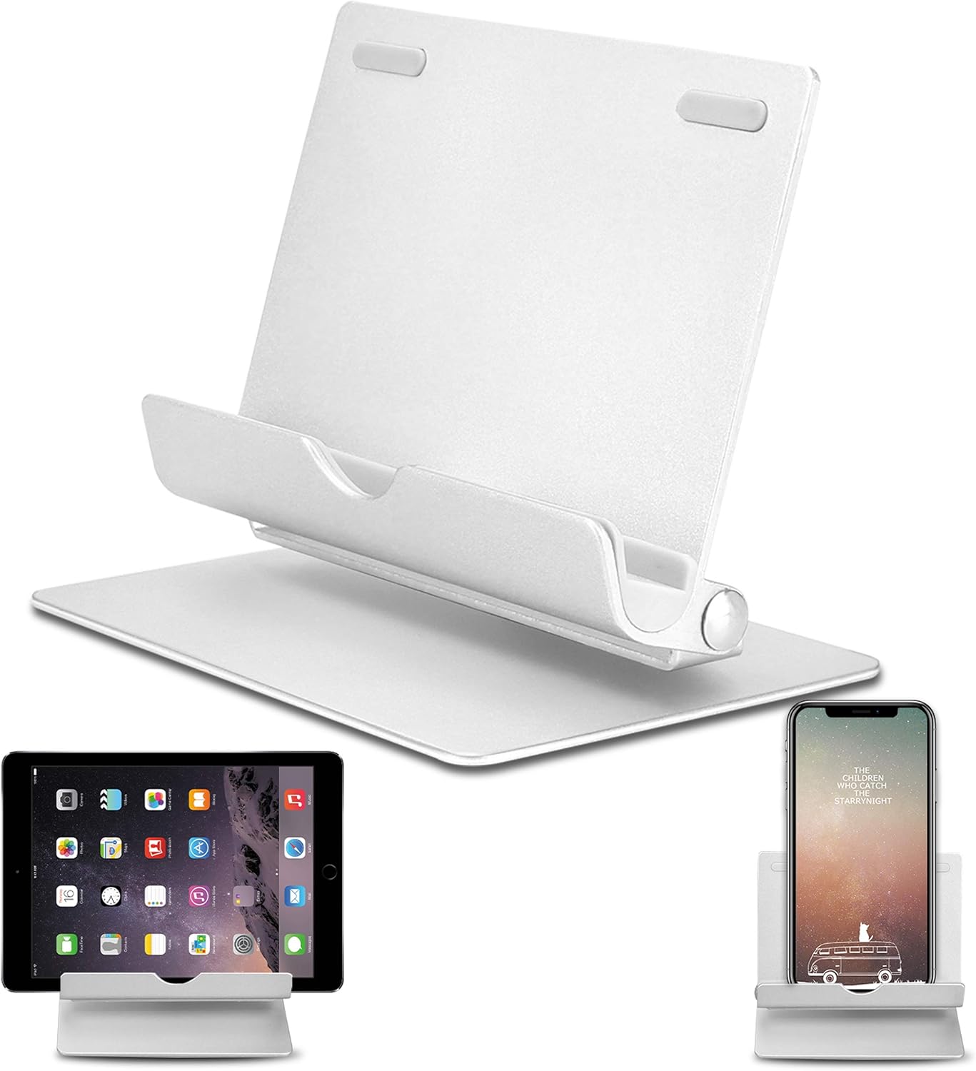 Cell Phone Stand for Desk Adjustable, Maniini Foldable Mobile Phone Holder for Office, Compatible with All Smartphone & Most Tablets, iPad, iPhone, Samsung and Other