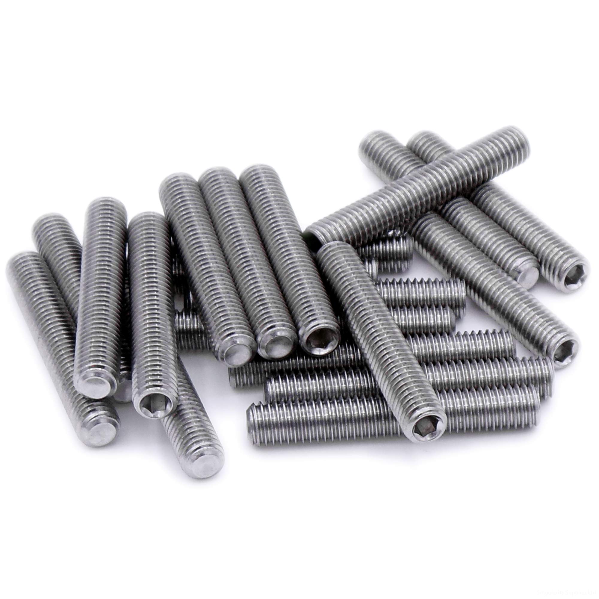 M5 (5mm x 10mm) Hex Socket Grub Screw (Cup Point) - Stainless Steel (A2) (Pack of 20)