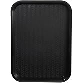 Winco Fast Food Tray, 14-Inch by 18-Inch, Black | Dishwasher safe, BPA-free, Non-skid, Stackable, Great for Appetizers, Desserts, Buffet Displays and Catering