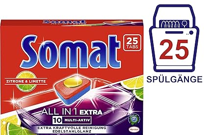 Somat Tabs 10 All in 1 Extra Zitrone & Limette, 8er Pack (8 x 450 g)