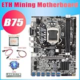 Nicfaky B75 USB ETH Mining Motherboard CPU Baffle Cable Fan 12XPCIE to USB3.0 view 3