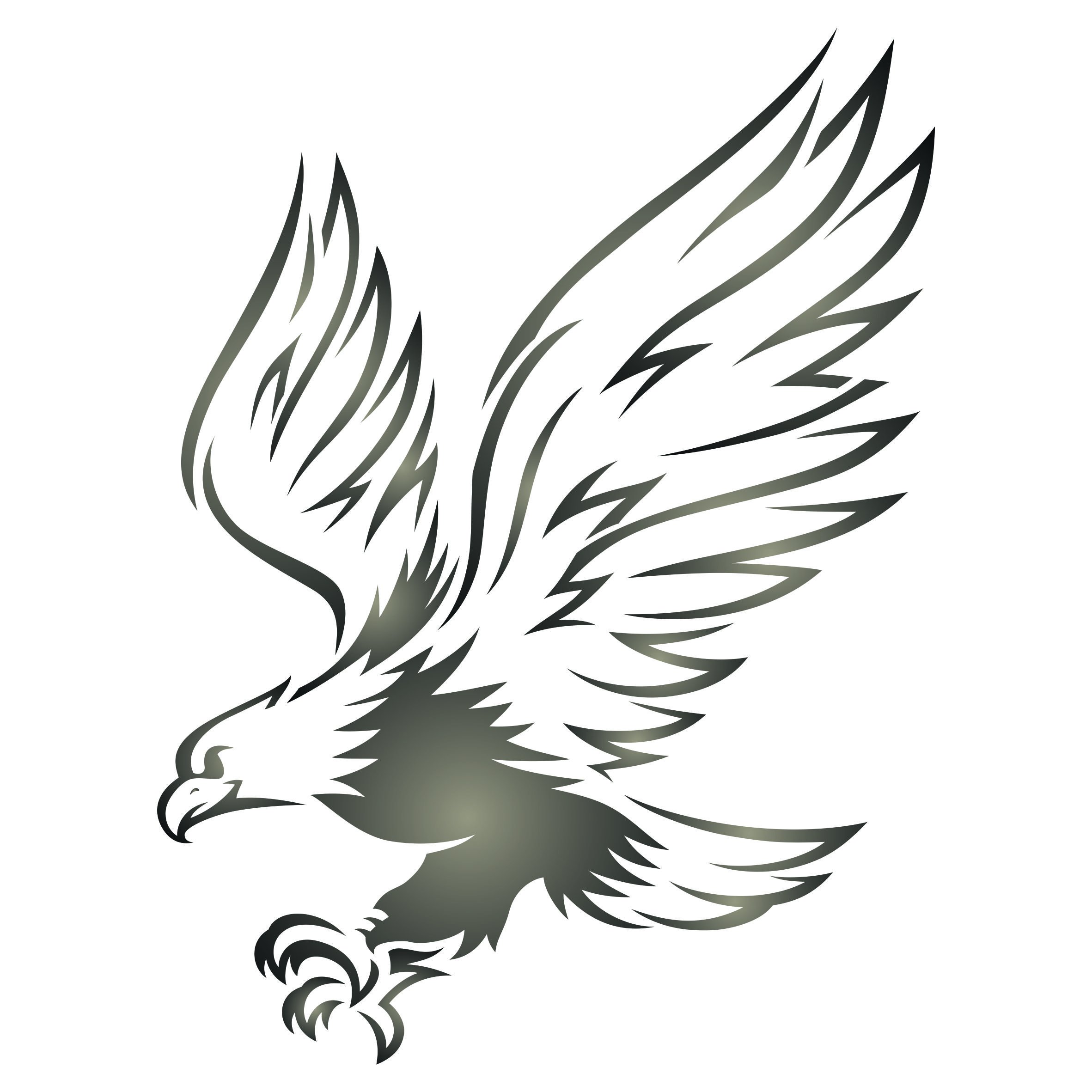 Eagle Stencil - 16.5 x 21.5cm (M) - Reusable Bird Animal Wildlife Wall Stencil Template