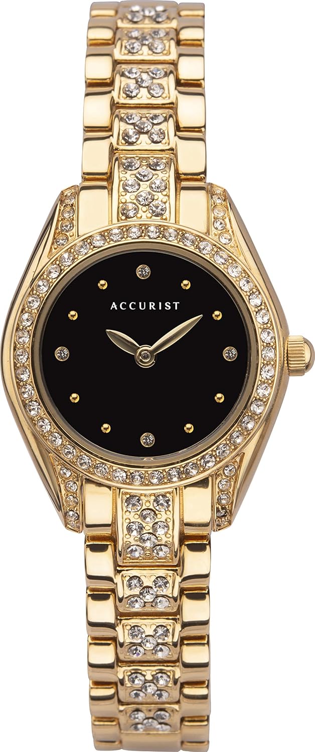 Accurist Japanese Quartz Watches for Women with Crystal Stone Set Case