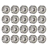 HiPicco R188ZZ Deep Groove Ball Bearings, ID 1/4" x