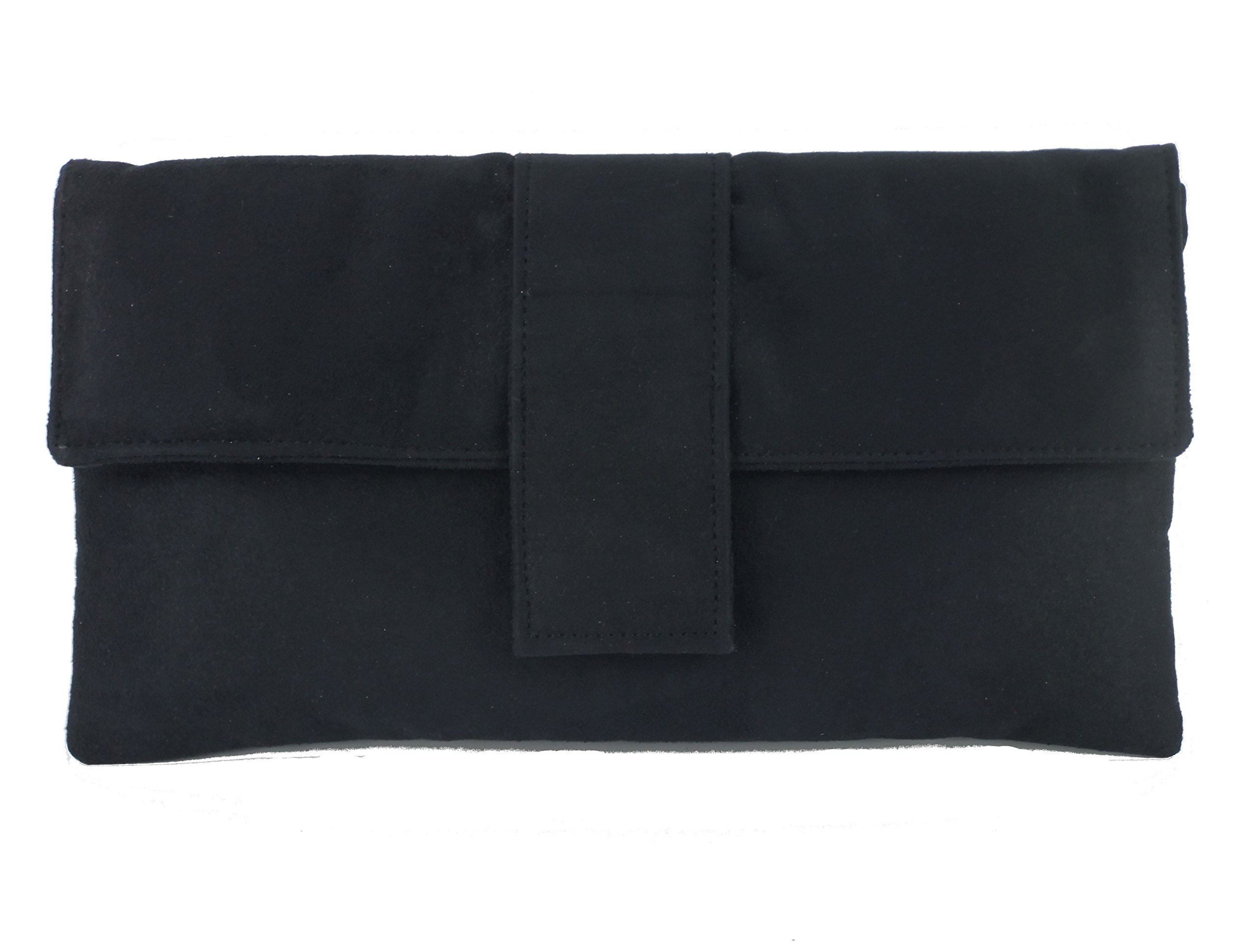 LONI Elegant Faux Suede Clutch Shoulder Bag