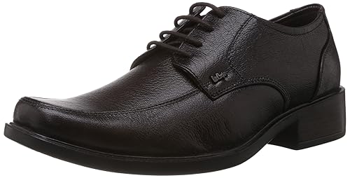 lee cooper men's black leather formal shoes