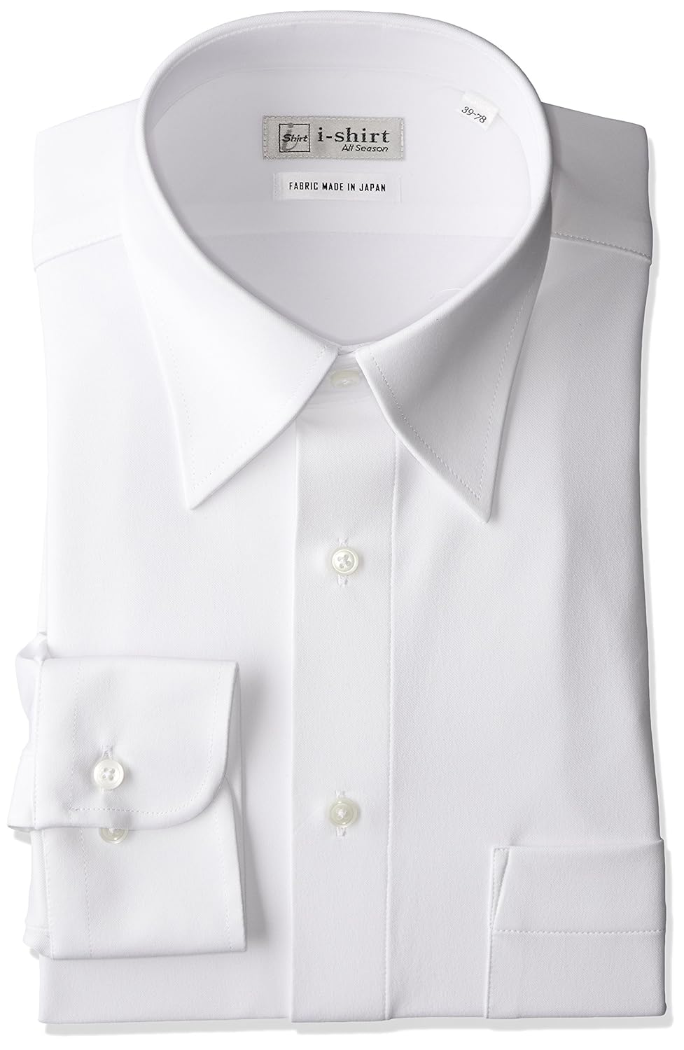 [アイシャツ] i-shirt 完全ノーアイロン ストレッチ 速乾 長袖 アイシャツ ワイシャツ メンズ オフホワイト レギュラーフィット 長袖レギュラーカラー 無地 M151180111 L84(首回り41cm×裄丈84cm)-(日本サイズL相当)