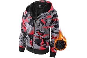LAIWANG Boy's Zip Up Hoodie Heavyweight Winter Sweatshirt Fleece Sherpa Lined Warm Jacket