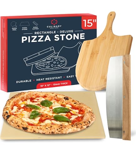 Piedra Para Pizza De Cordierita Redonda 33 Cm | Para Barbacoa Y Horno, 12 Mm De Grosor, Crujiente Como En Horno De Leña