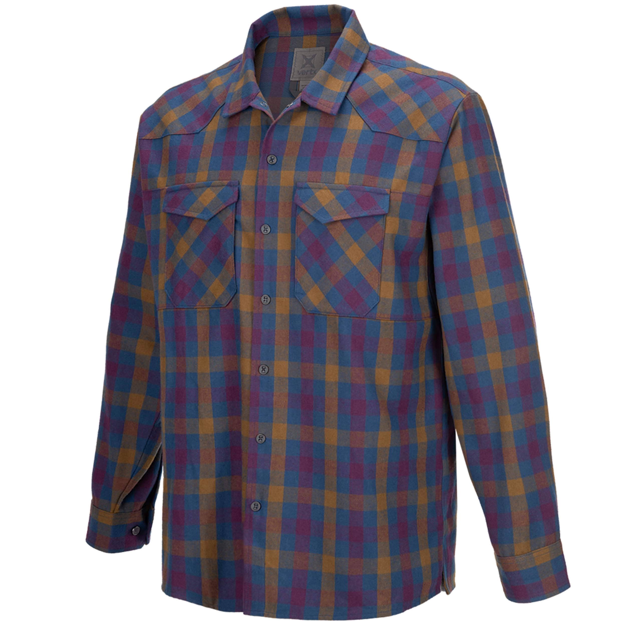 Photo 1 of Vertx Canyon River Mens Tactical Flannel Shirt Long Sleeve Outdoor Work Shirts with Pockets, Concealed Carry, Hiking Hunting Gear, Big Sky Check, X Large