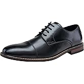 Jousen Men's Dress Cap Toe Shoes Wingtip Brogue Oxfords for Men Business Formal Derby Shoes
