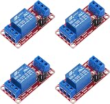 AEDIKO 4pcs Relay Module 5V 1 Channel With Optocoupler Isolation High/Low view 1