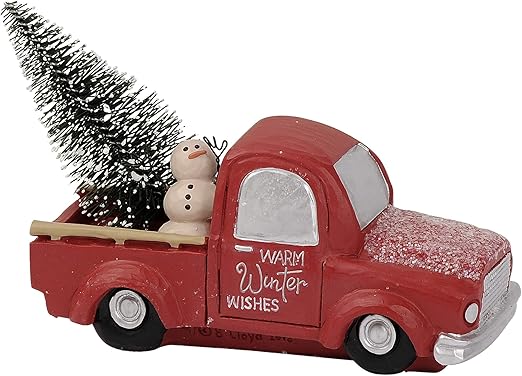 Amazon Com Blossom Bucket 188 11861 Warm Winter Wishes Truck Decorative Figurine Multi Color Home Kitchen