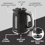 Breville Bold Black Electric Kettle 1.7L 3kW Fast Boil VKT221 view 5