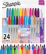 Sharpie Permanent Markers Fine Point 24 Pack Electro Pop Original Colours