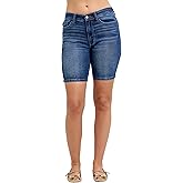 Judy Blue Womens Shorts - Mid Rise Bermuda