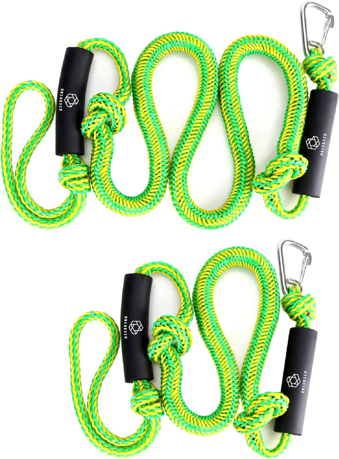 Obcursco PWC Bungee Dock Line Stretchable for Kayak, Boat, Marine, Sets of Two(4ft & 6ft) with Foam Float Perfect for Jet Ski, SeaDoo, Yamaha WaveRunner, Kayak, Pontoon