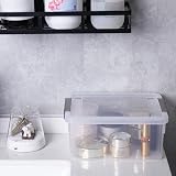 Citylife 8 Pack 3L Small Plastic Storage Box with Lids Stackable Clear Boxes view 7
