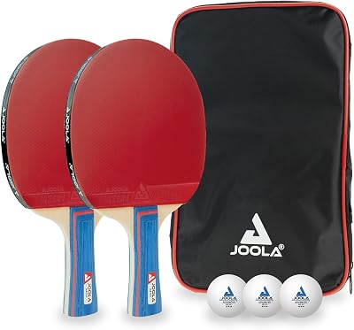 JOOLA Duo Table Tennis Set 2 Bats 3 Balls Carry Pouch Casual Play
