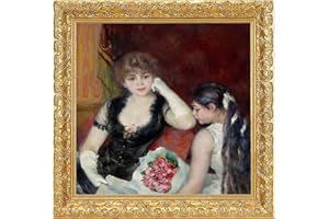 HUACANVAS Square Wood Canvas Frame for 12"x12"Paintings,Antique Gold Ornate Frames for Oil Art,Plein Air Frame,Vintage Frames