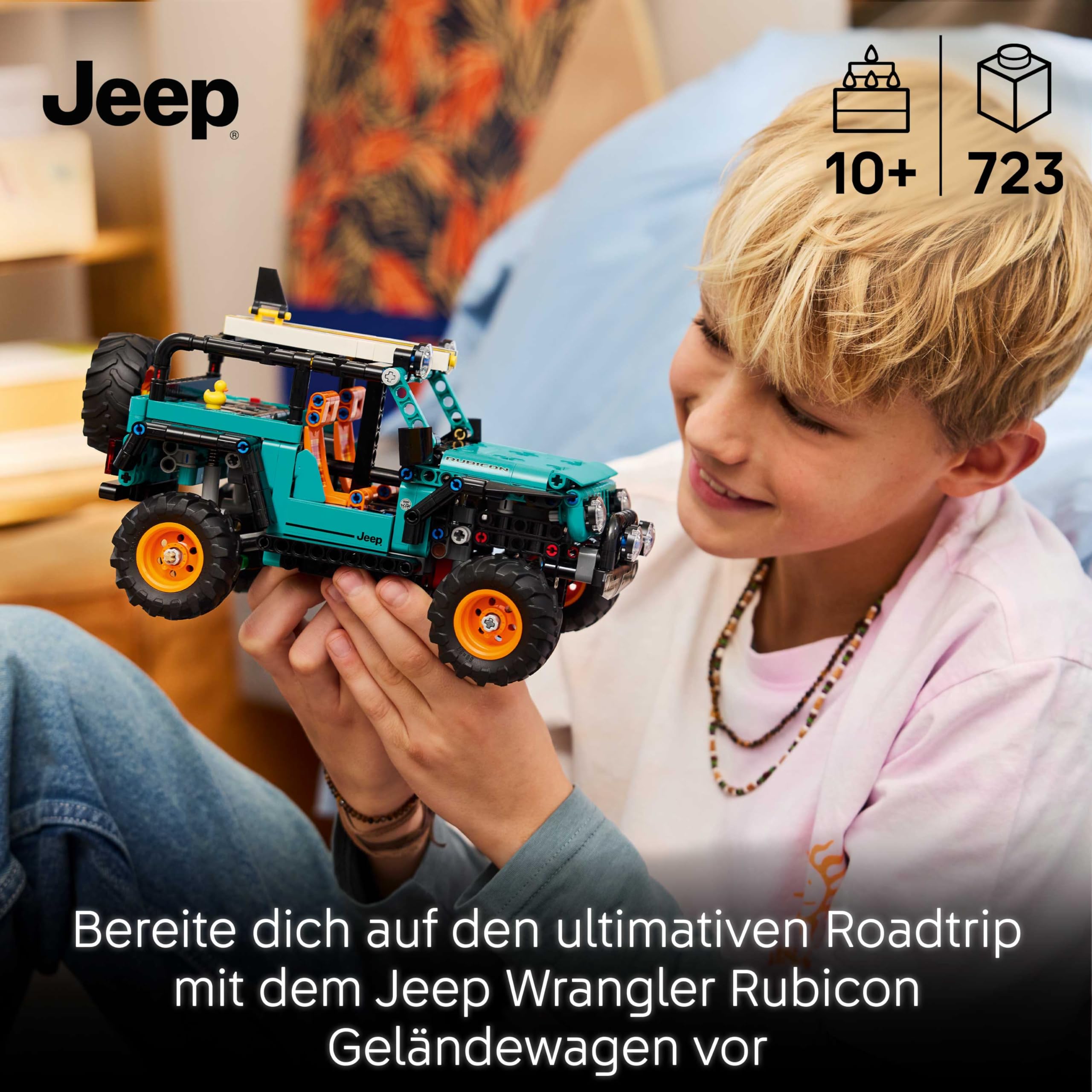 LEGO Technic Jeep Wrangler Rubicon Geländewagen - Off-Road Spielzeug Fahrzeug Modellbau mit V6-Motor, Lenkung & Federung - STEM Geburtstagsgeschenk für Jungen ab 10 Jahren - 42227 2