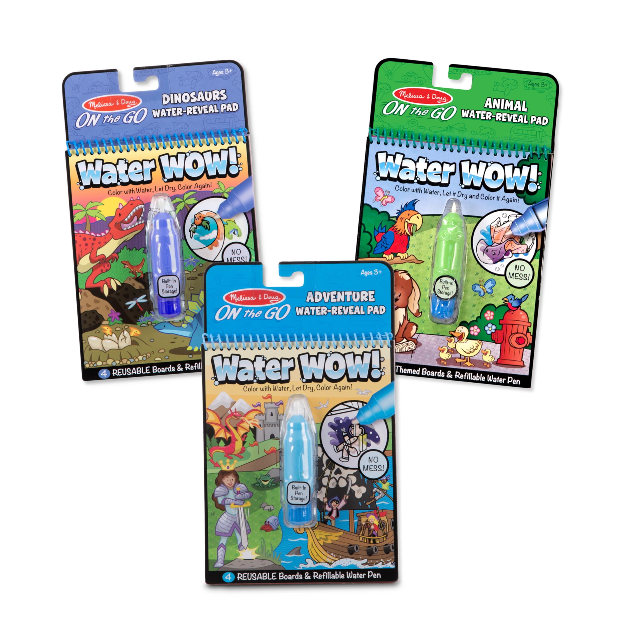 Melissa & Doug Water Wow Bundle - Dinosaur, Adventure & Animals (Amazon Only)