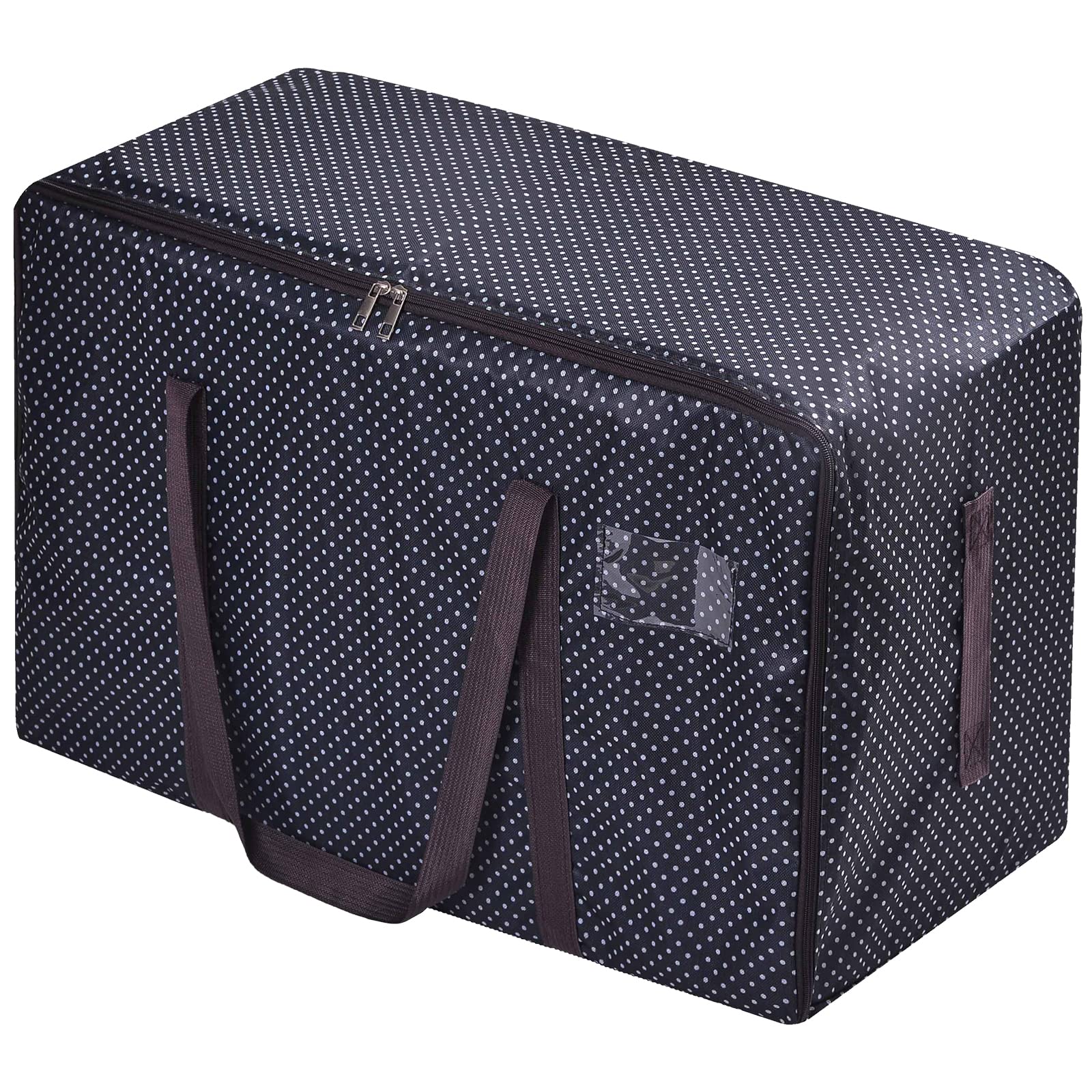 Rainberg 110L Large Storage Bag, Fabric Clothes Bag, Thick Large Size Under Bed Storage, duvet storage bag, Moisture proof. (Black)