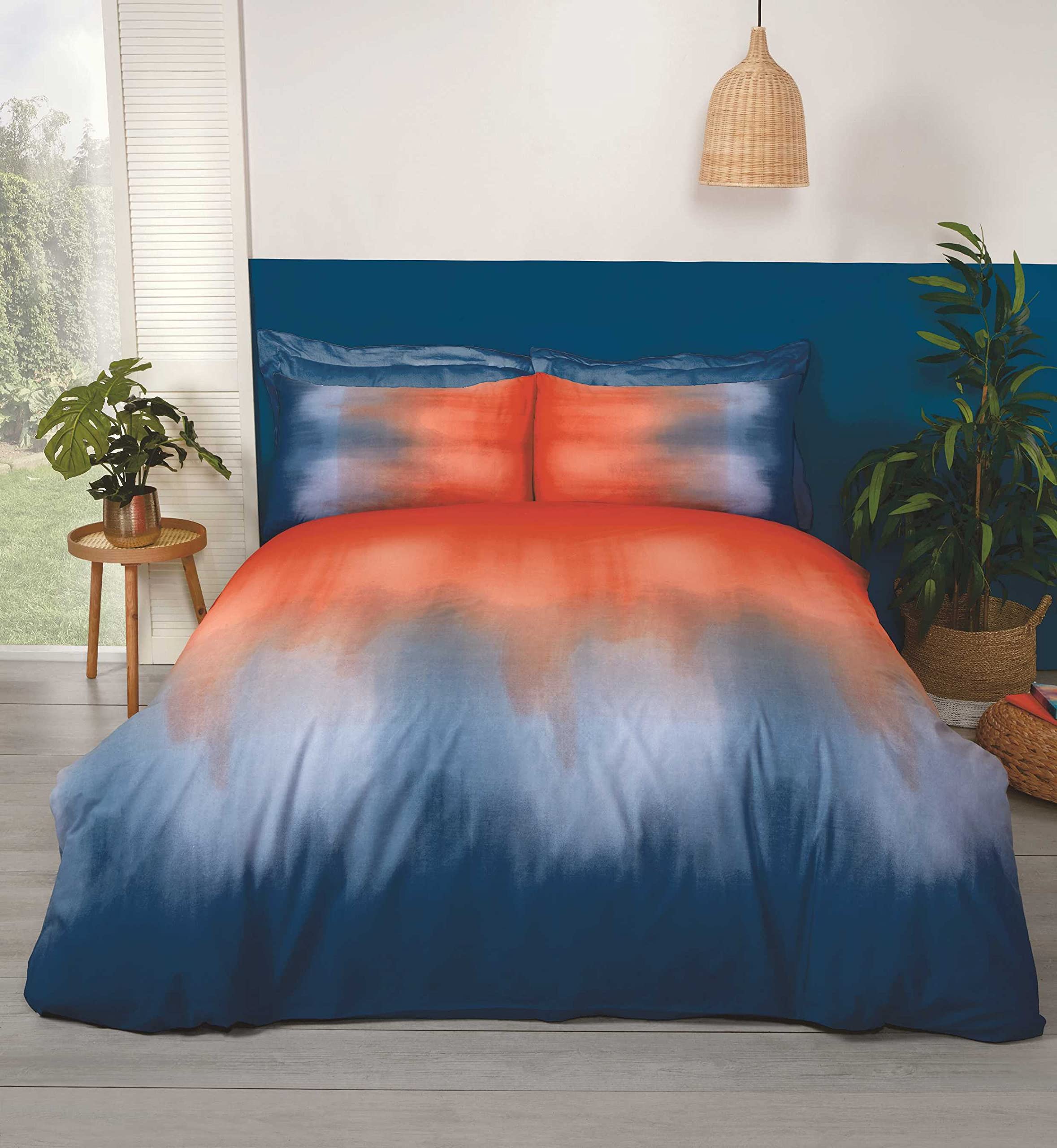 Rapport Home Ombré Spice & Blue Double Duvet Cover Set