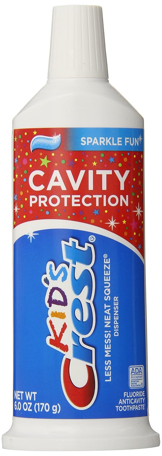 Crest kid's cavity protection toothpaste - sparkle fun active ingredient: sodium fluoride (0.243%) (0.15% w/v fluoride ion). in (037000003380)