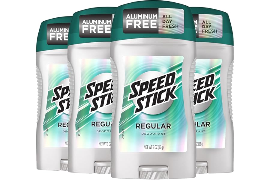 Speed Stick Men’s Deodorant, Regular, 3 Ounce, 4 Pack