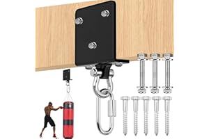 VivaZen Heavy Bag Hanger for Heavy Bag Beam Mount 360° Rotation Boxing Bag Ceiling Mount I-Beam Punching Bag Hanger Beam Mount Hooks Fit Hanging Punching Bags and Swings (700 LB Capacity)