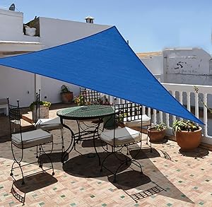 Garden EXPERT 20'x20'x20' Sun Shade Sail Triangle Canopy Shade Cover UV Block for Patio Garden Outdoor Backyard, Blue