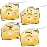 Post-it 652 Labeling & Cover-Up Tape, Non-Refillable, 1/3" x 700" Roll (4)