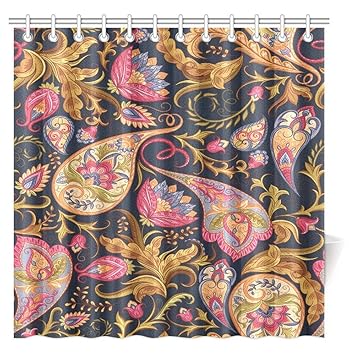 Amazon Com Interestprint Boho Paisley Shower Curtain Colorful